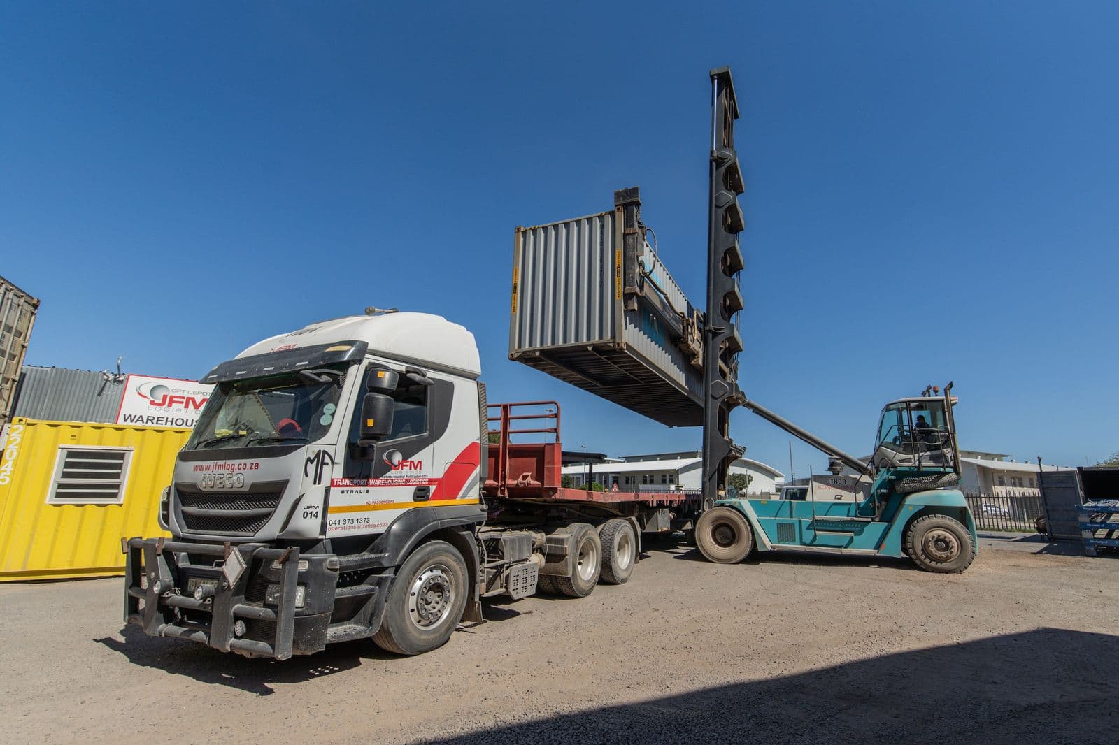 Container loading at the Cape Town depot