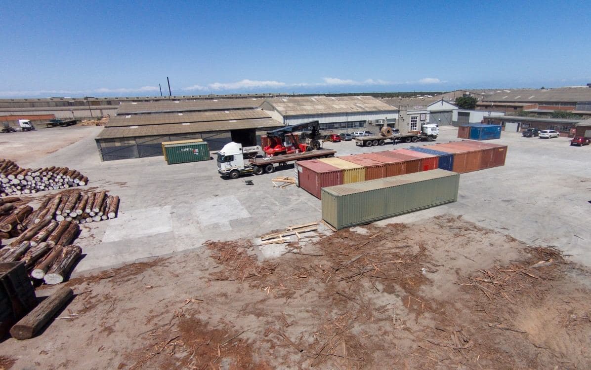 Aerial view of the JFM depot and container yard