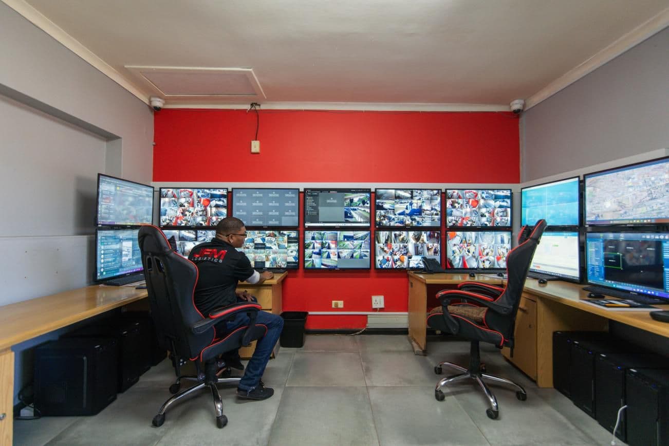 The JFM 24-hour control room, live camera walls