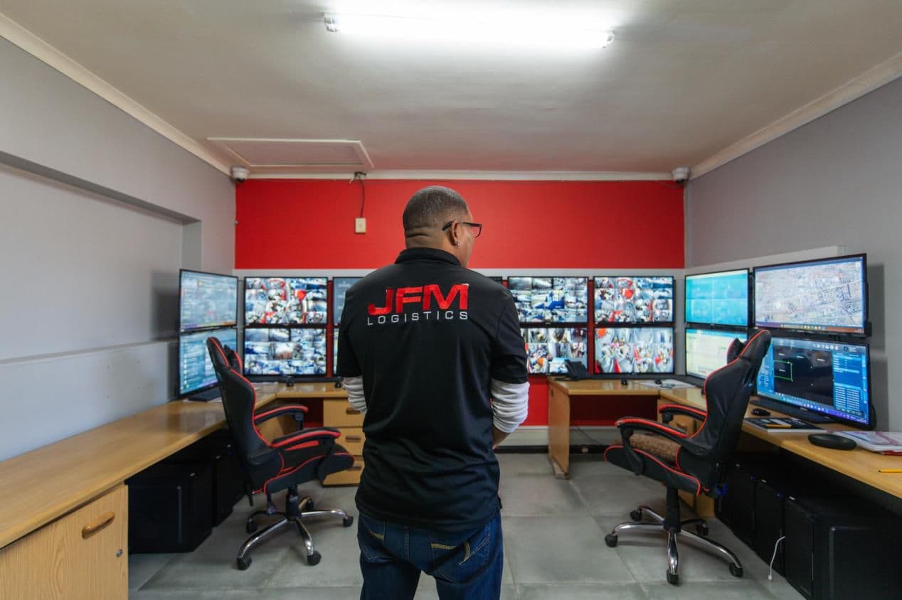 Surveillance consoles in the JFM monitoring room